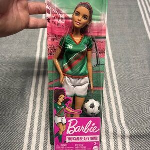 Barbie Soccer Star Doll in Green and White